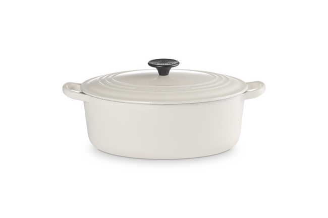 Cast Iron Classic Oval CasseroleCrème image number 3